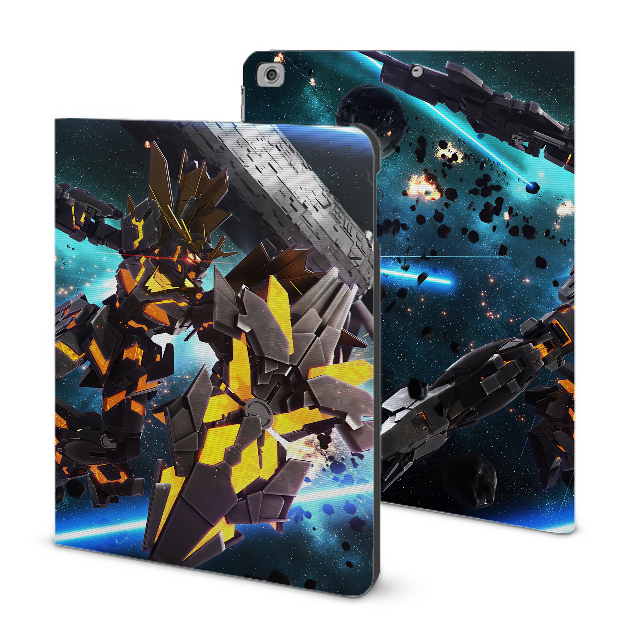（画像用） 機動戦士ガンダム Mobile Suit Gundam IPad ケース ブック型 PUレザー TPU 耐衝撃 軽量 薄型 ペン収納なし 全面保護 IPad 各モデル対応